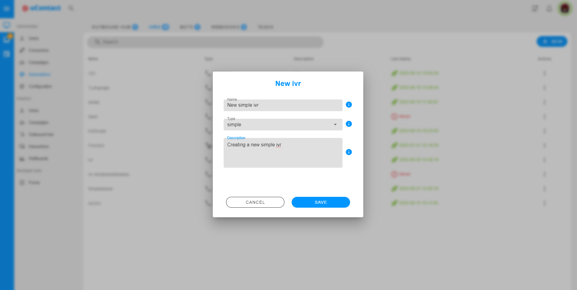 Simple IVR | uContact Documentation